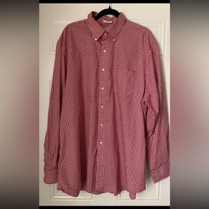 Martin Timeless As The Game Classic Burgandy/White Gingham Men's Shirt Size XXL